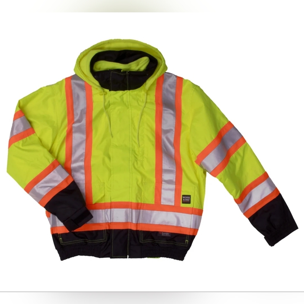 Work King by Tough Duck S413 Class 3 HiVis 3-in-1 Bomber Jacket Large